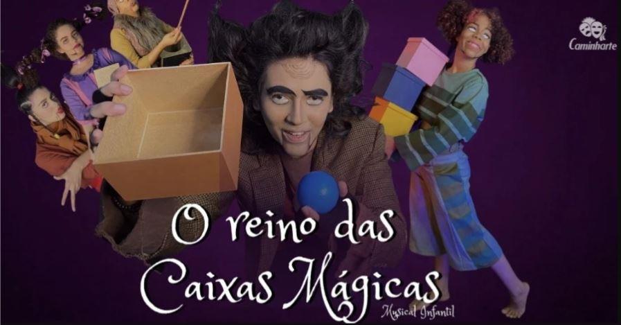 “O reino das Caixas Mágicas” no Teatro Carlos Moreira em Goiânia nos sábados de maio