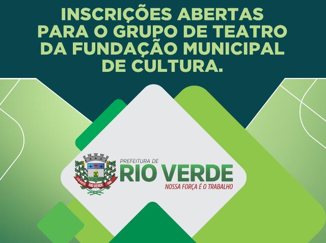 Fundação de Cultura de Rio Verde está com inscrições para formação do grupo de Teatro