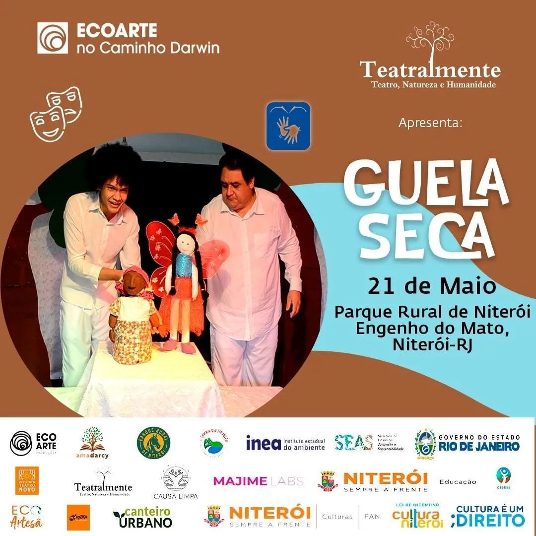 “Guela Seca” do Teatralmente em apresentação gratuita em Niterói – RJ